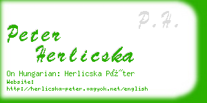 peter herlicska business card